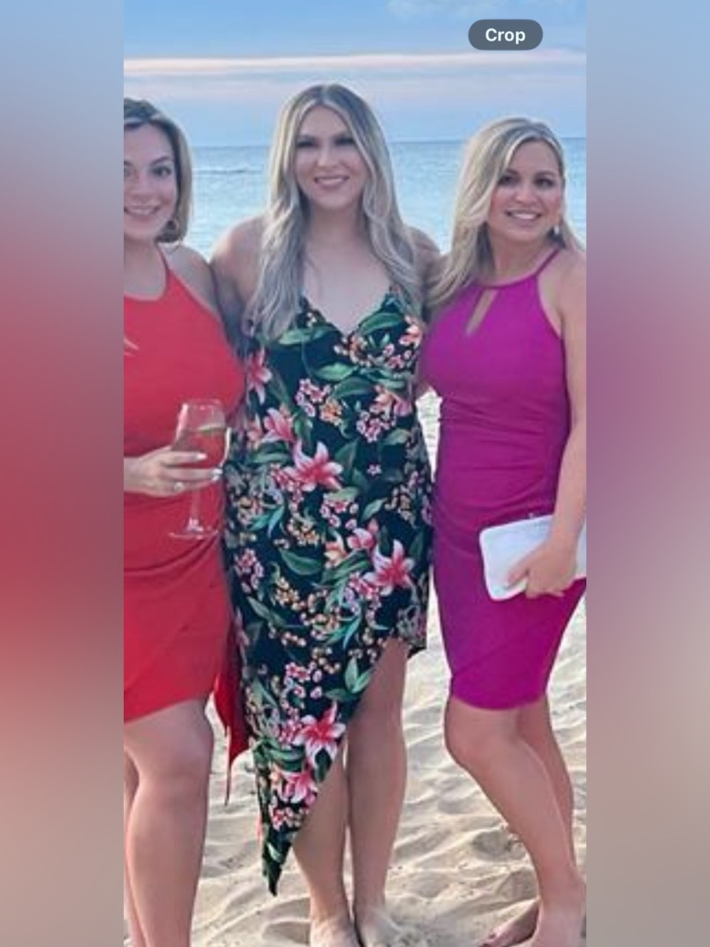 Fashion Nova Black Tropical Print Midi Dress